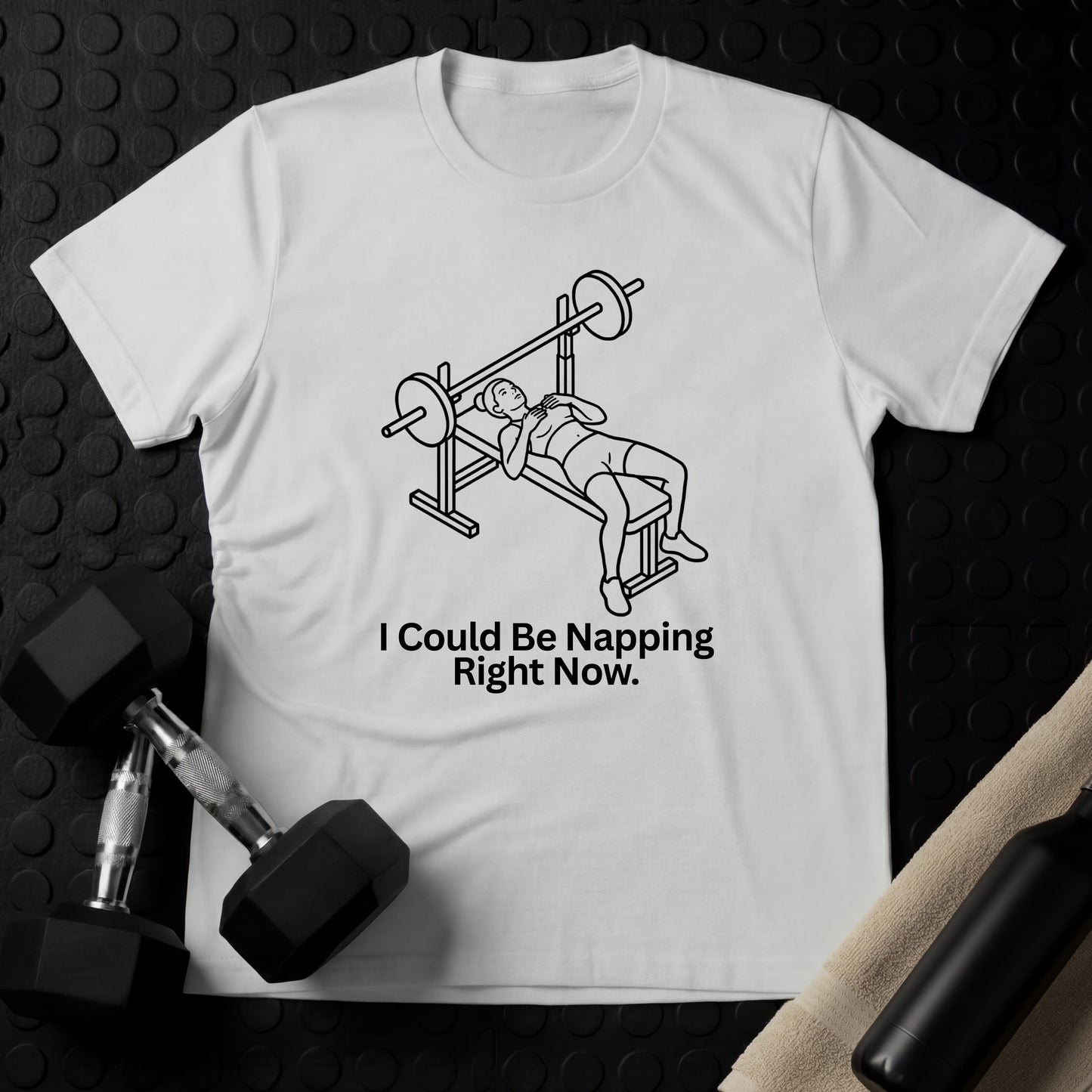 Could Be Napping (Woman) - Gym Line Art T-Shirt