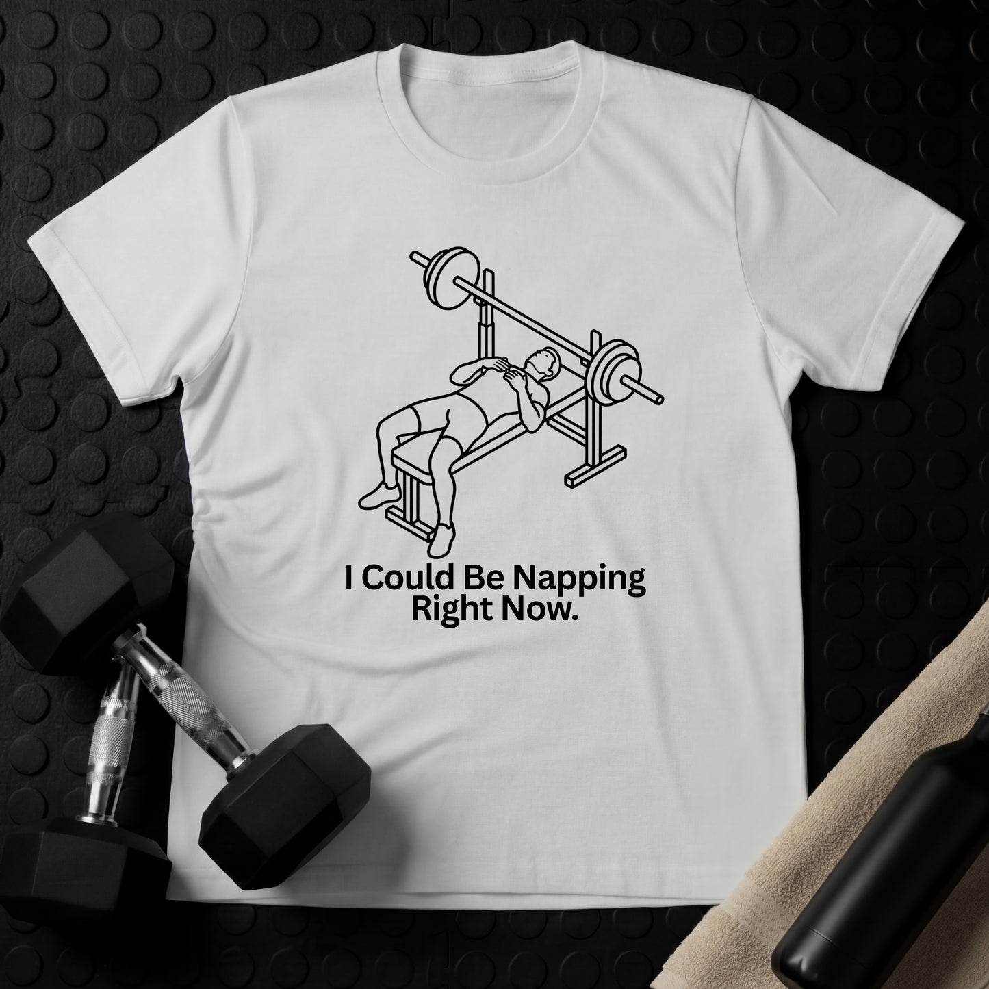 Could Be Napping (Man) - Gym Line Art T-Shirt