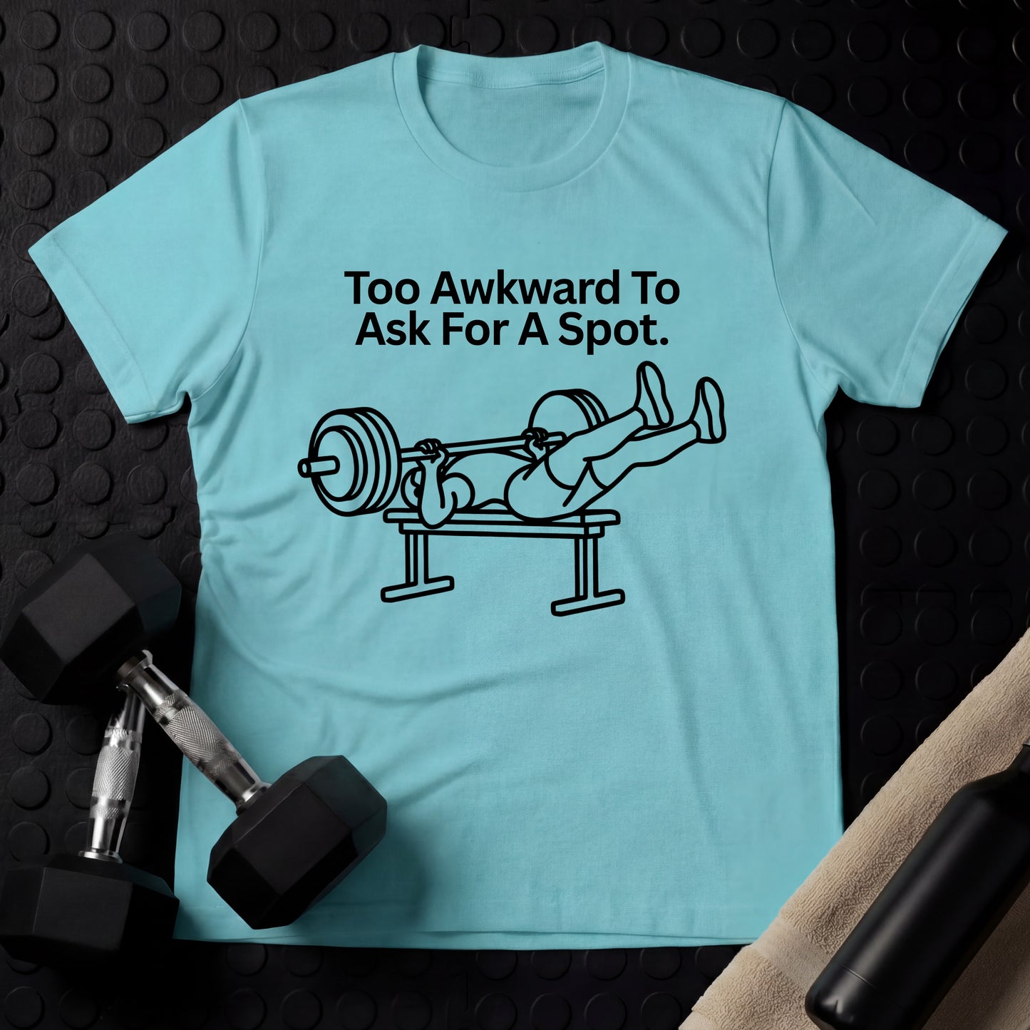 Too Awkward - Gym Line Art T-Shirt