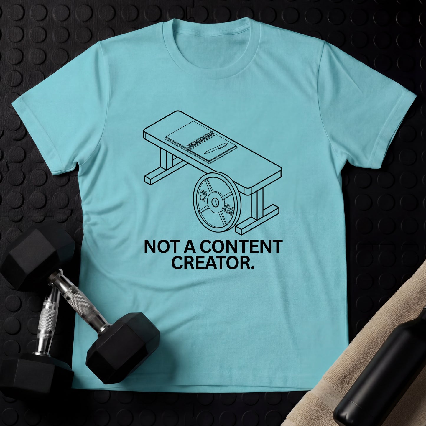 Not a content creator - Gym Line Art T-Shirt
