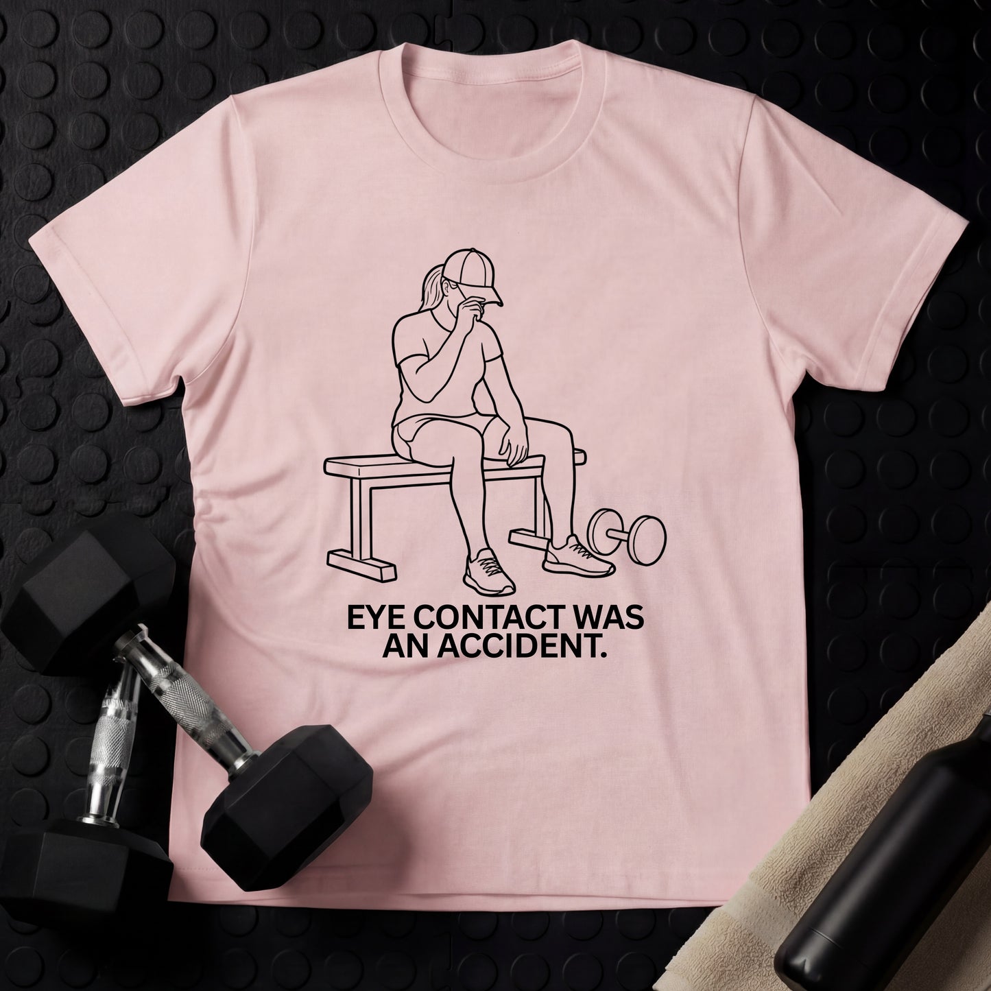 Eye Contact (Woman) - Gym Line Art T-Shirt