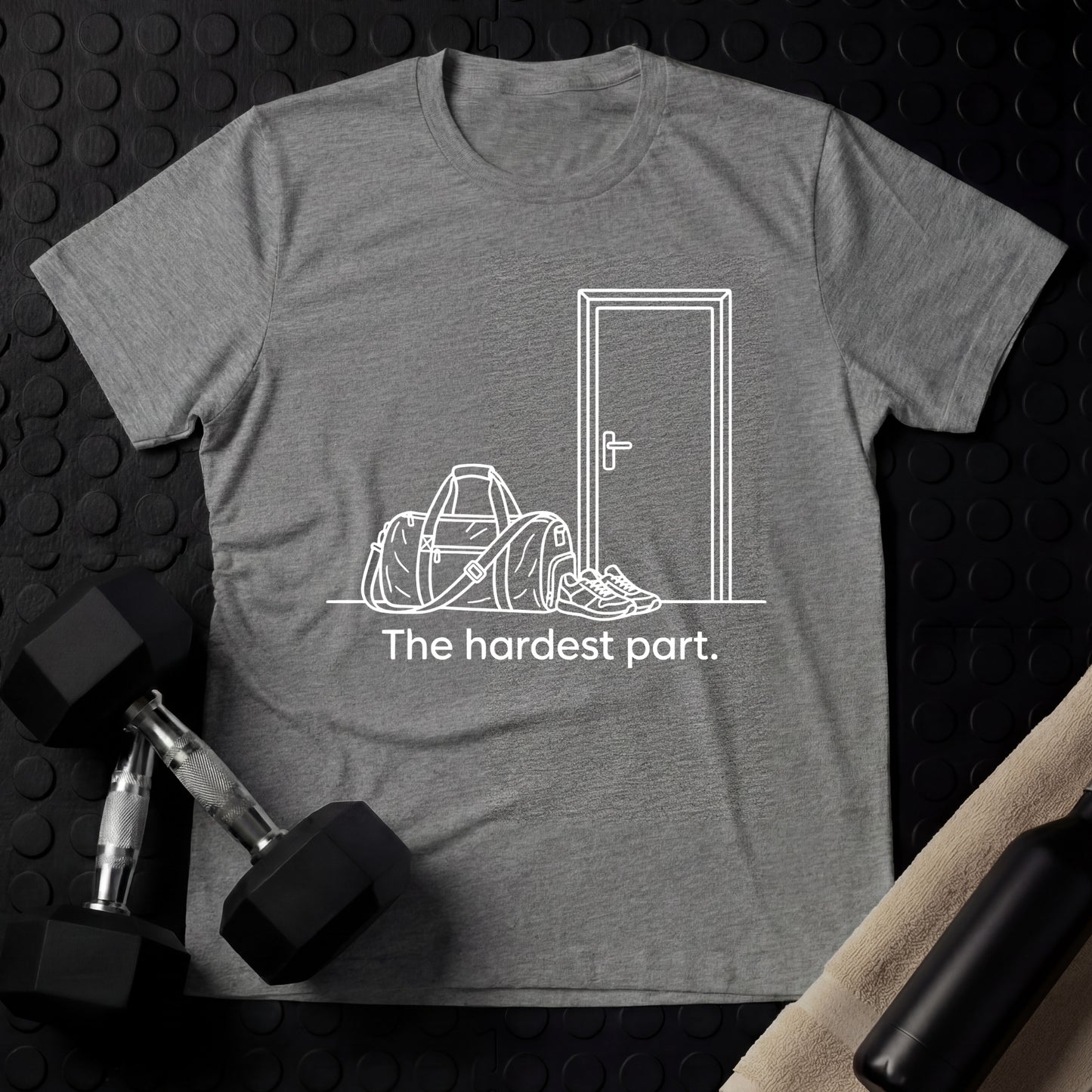 The Hardest Part - Gym Line Art T-Shirt
