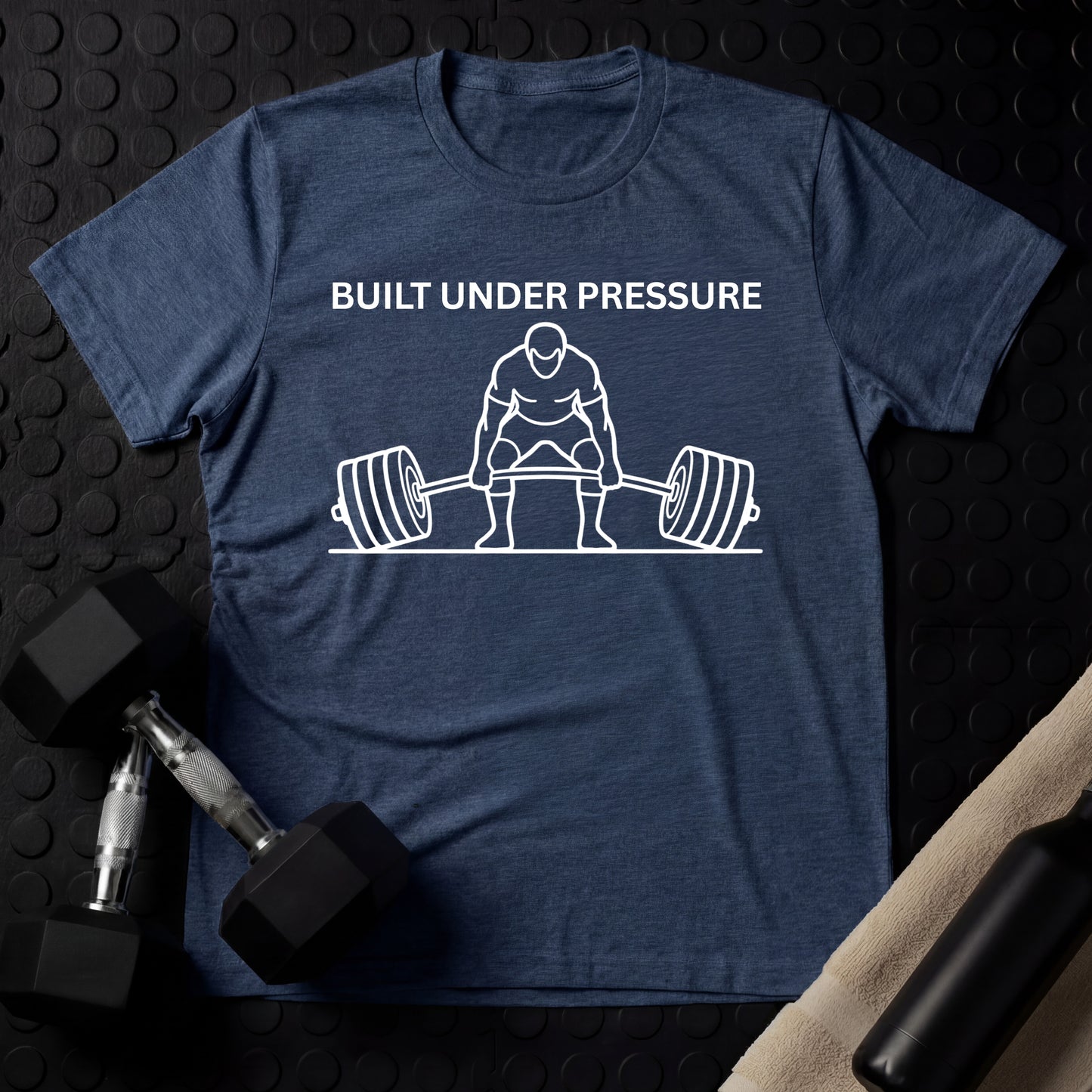 Built Under Pressure. - Gym Line Art T-Shirt