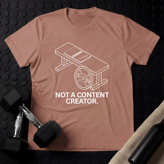 Not a content creator - Gym Line Art T-Shirt