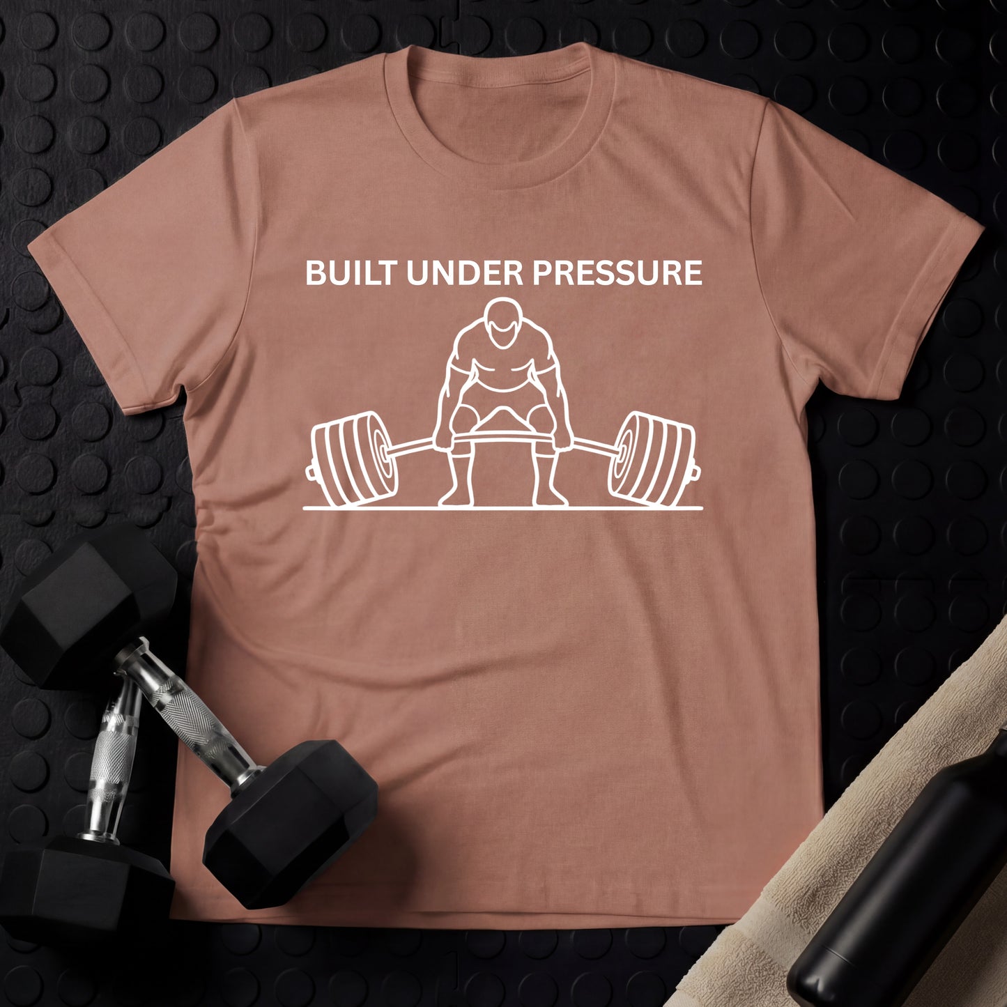 Built Under Pressure. - Gym Line Art T-Shirt