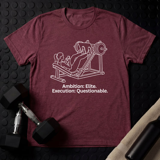 Ambition: Elite (Woman) - Gym Line Art T-Shirt