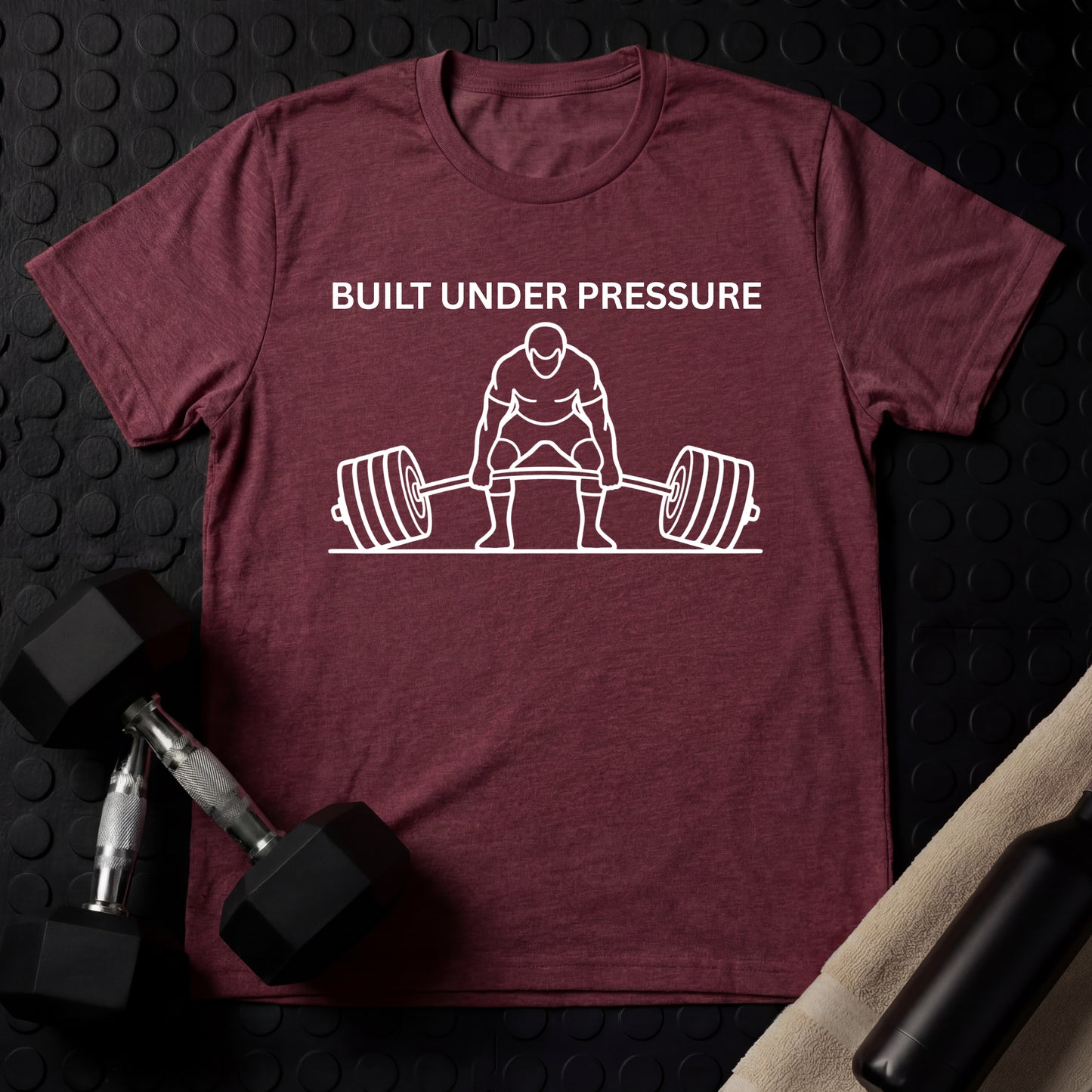 Built Under Pressure. - Gym Line Art T-Shirt