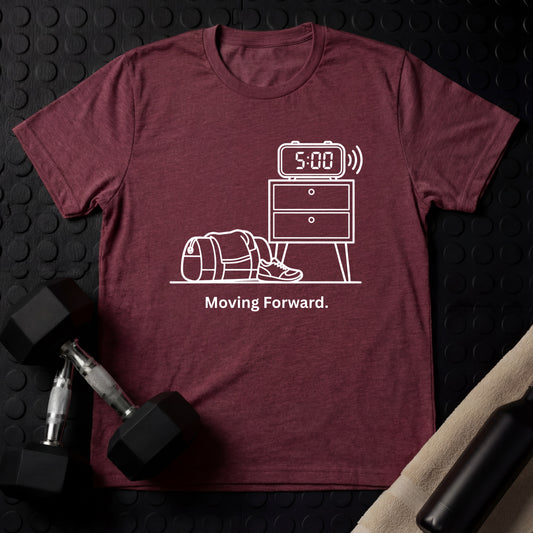 5:00 AM Alarm Clock - Gym Line Art T-Shirt