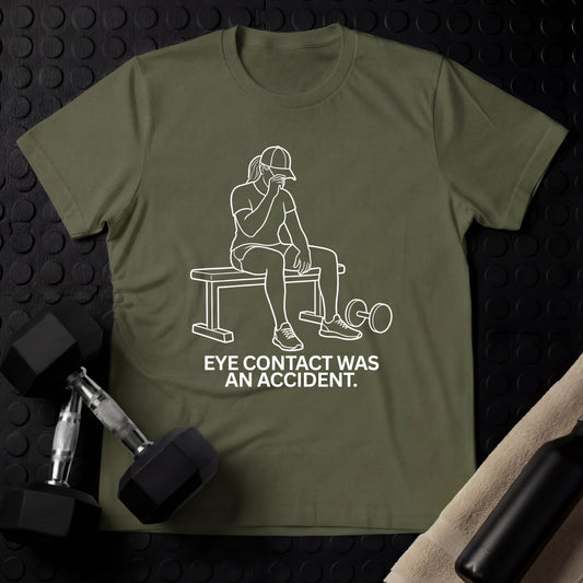 Eye Contact (Woman) - Gym Line Art T-Shirt