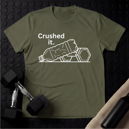 Crushed it - Gym Line Art T-Shirt