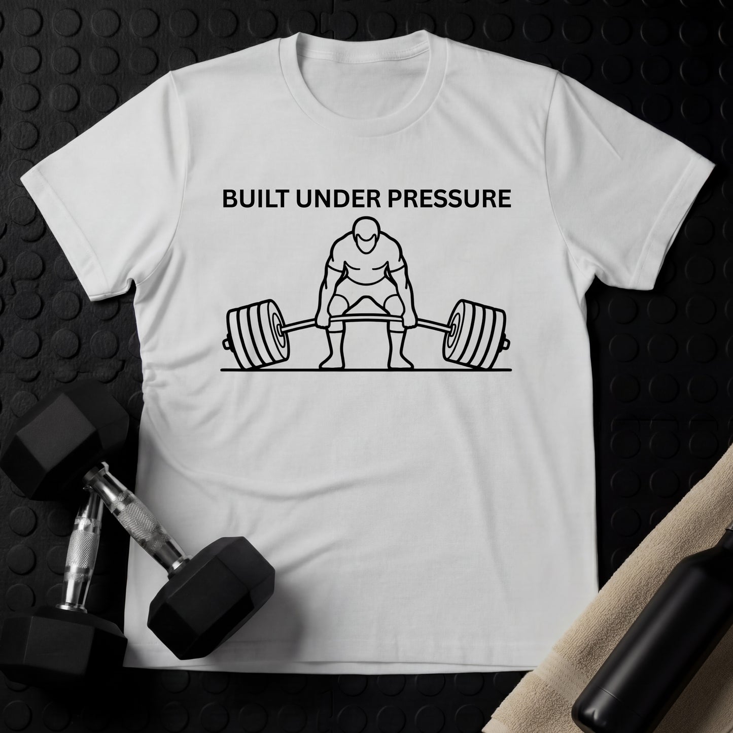 Built Under Pressure. - Gym Line Art T-Shirt