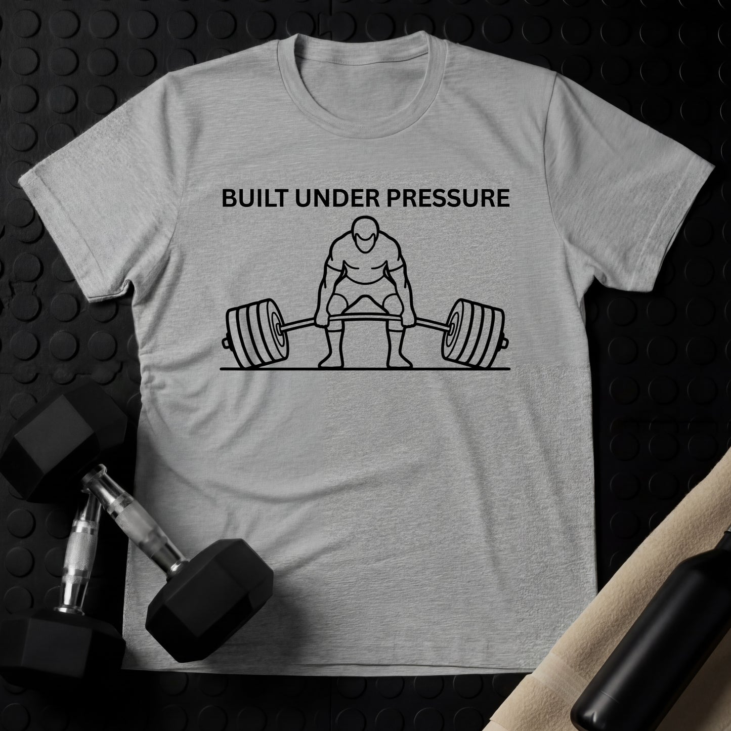 Built Under Pressure. - Gym Line Art T-Shirt