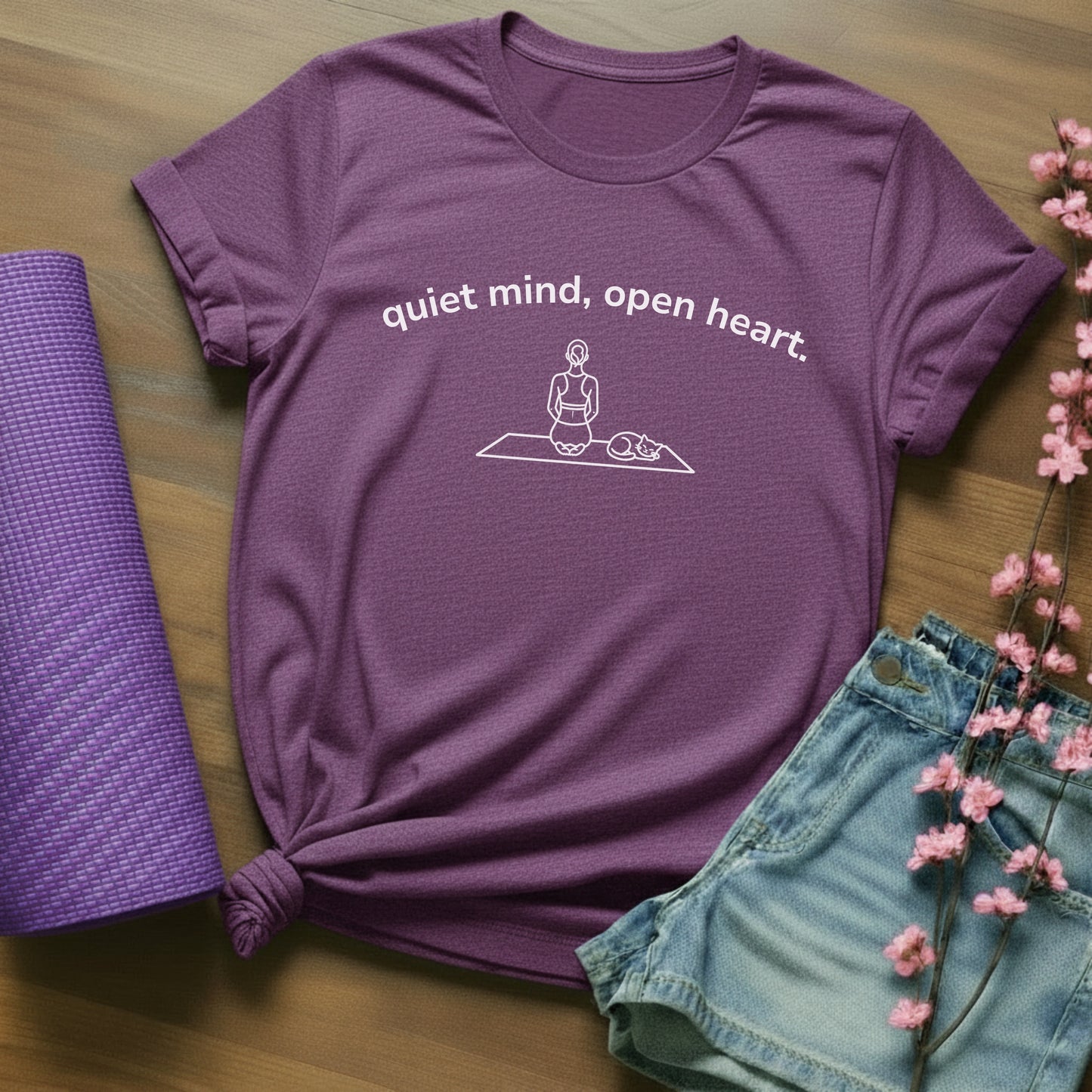 quiet mind, open heart. - arch - cat