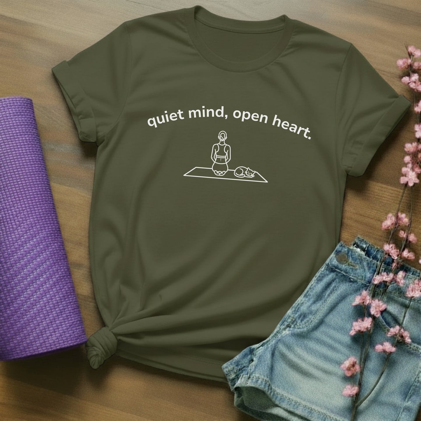 quiet mind, open heart. - arch - cat