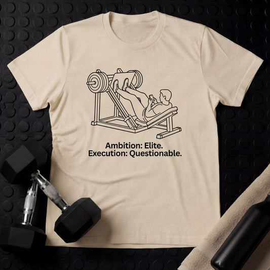 Ambition: Elite (Man) - Gym Line Art T-Shirt
