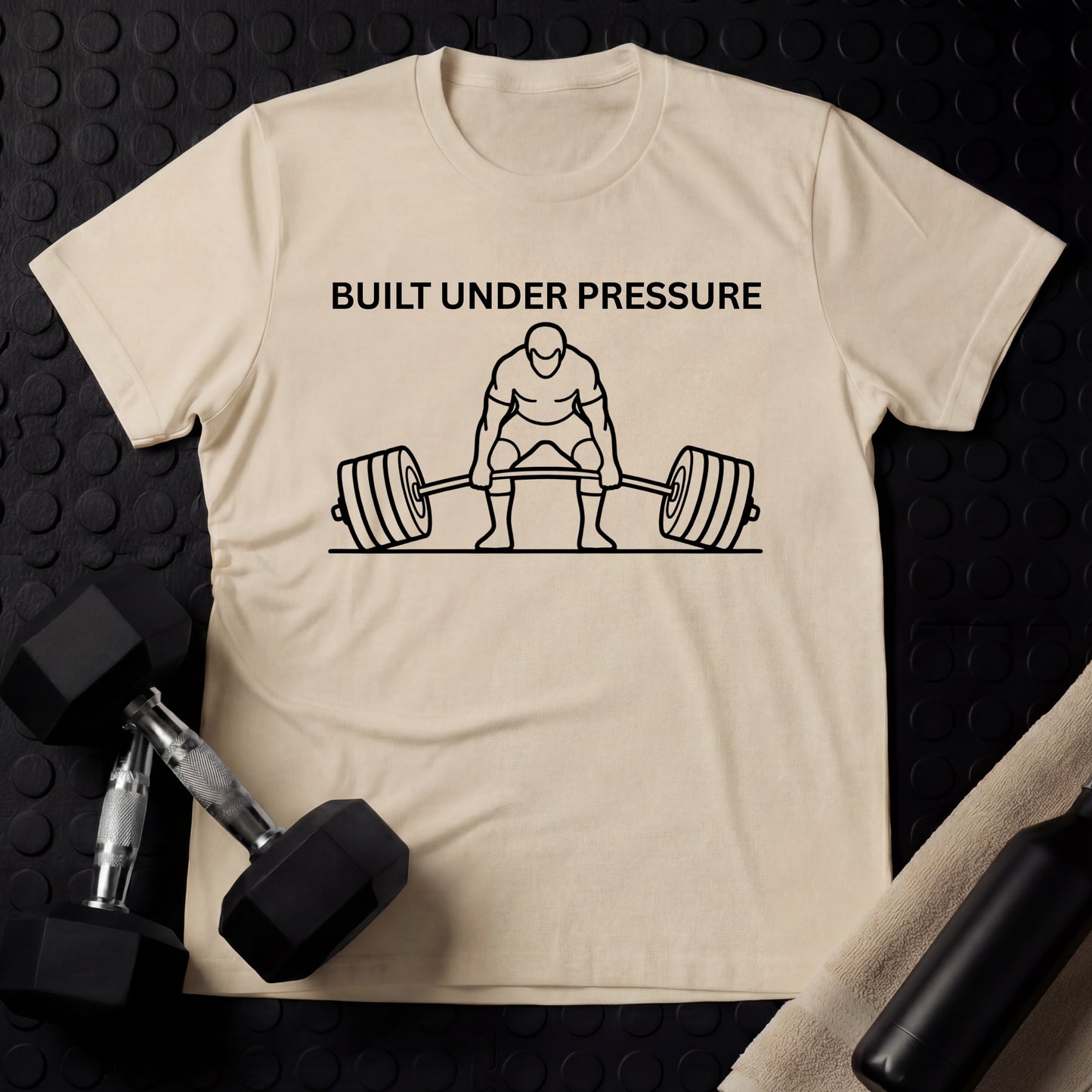 Built Under Pressure. - Gym Line Art T-Shirt