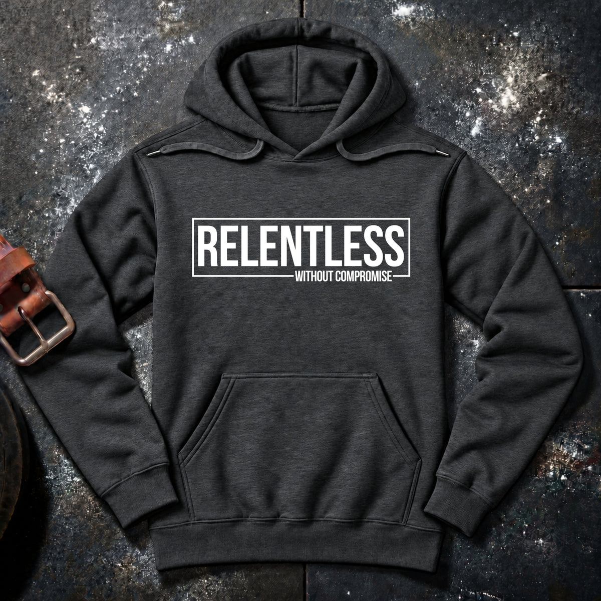 RELENTLESS WITHOUT COMPROMISE — Hoodie