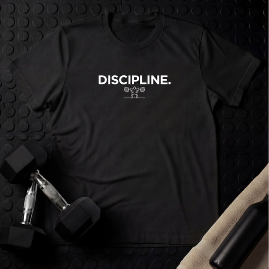 DISCIPLINE. - Gym Line Art T-Shirt