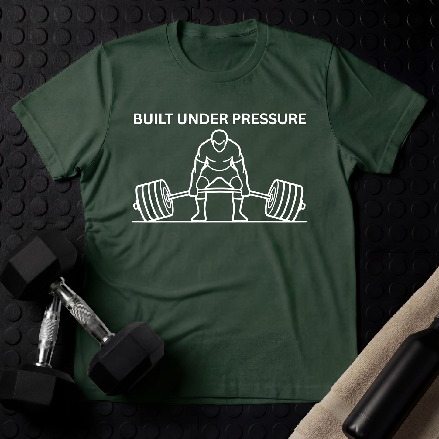Built Under Pressure. - Gym Line Art T-Shirt