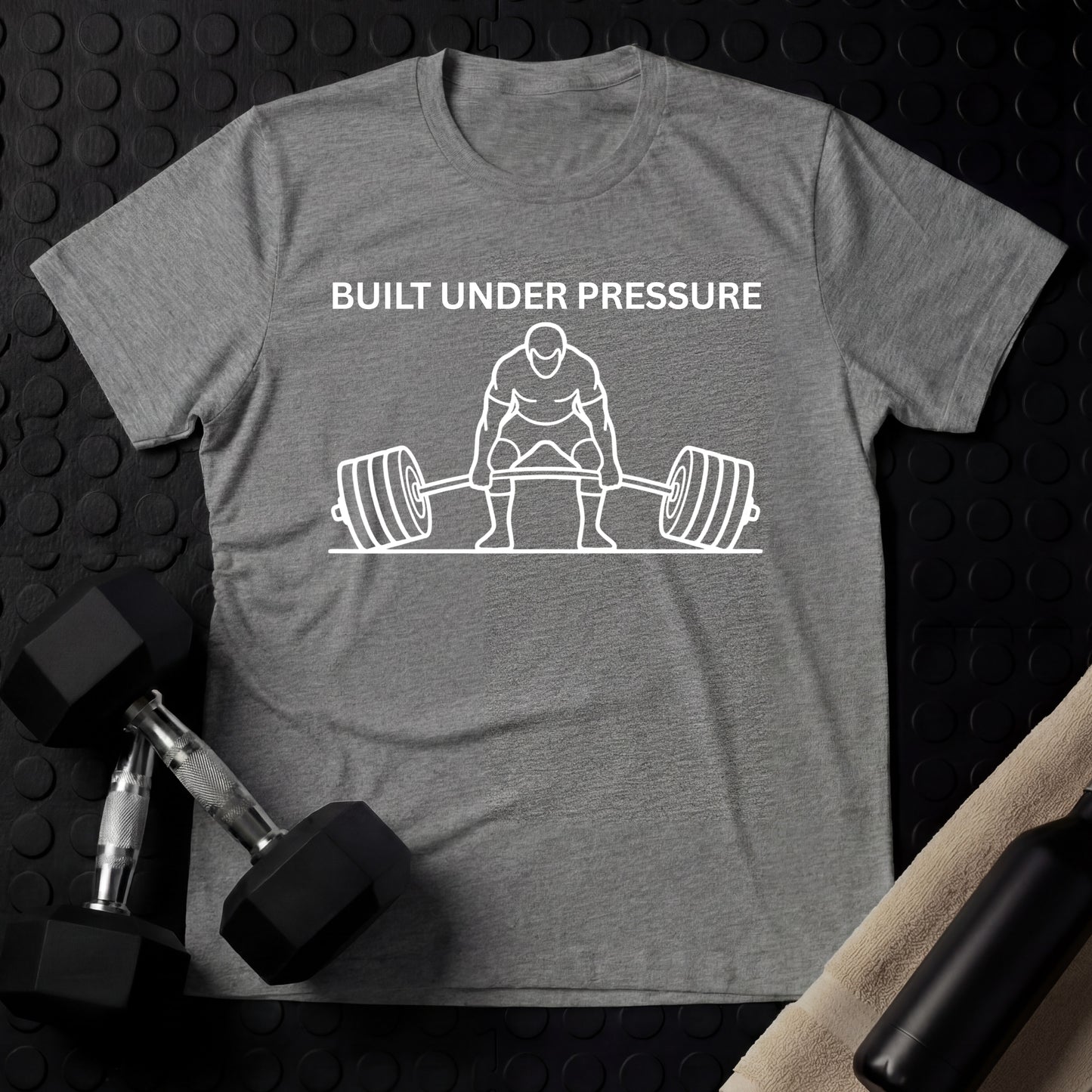 Built Under Pressure. - Gym Line Art T-Shirt
