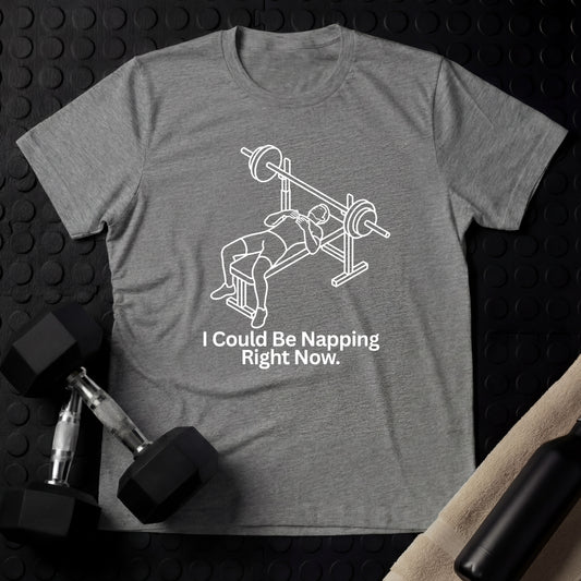 Could Be Napping (Man) - Gym Line Art T-Shirt