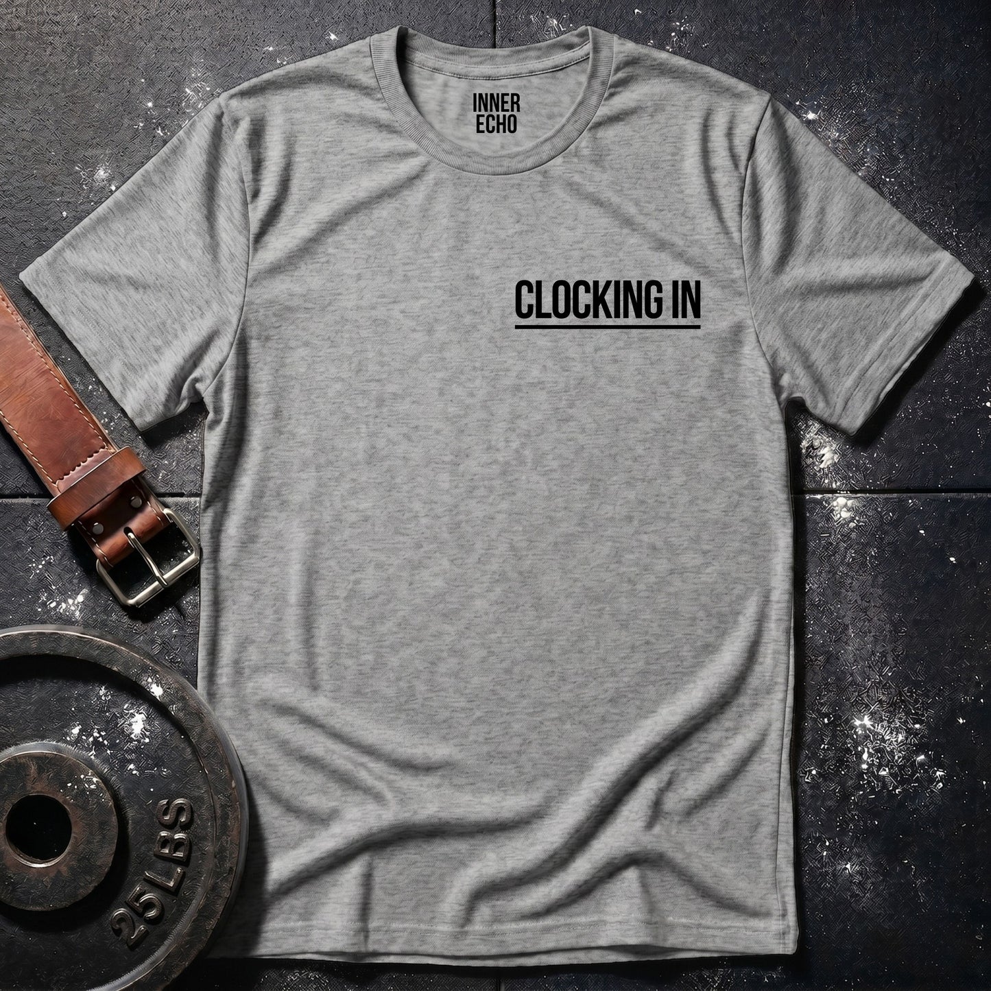 CLOCKING IN Chest Pocket — T-Shirt