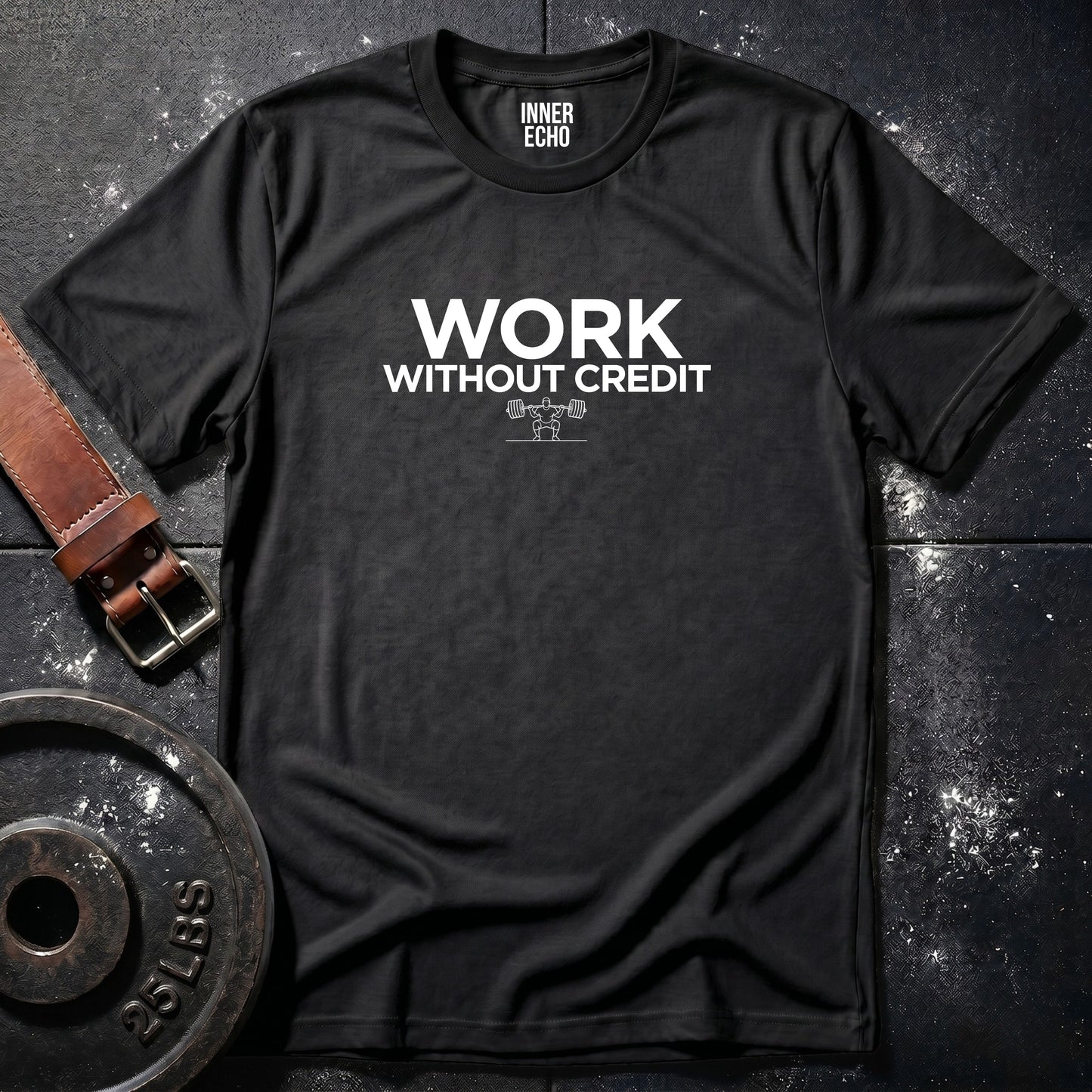 WORK WITHOUT CREDIT — Tee
