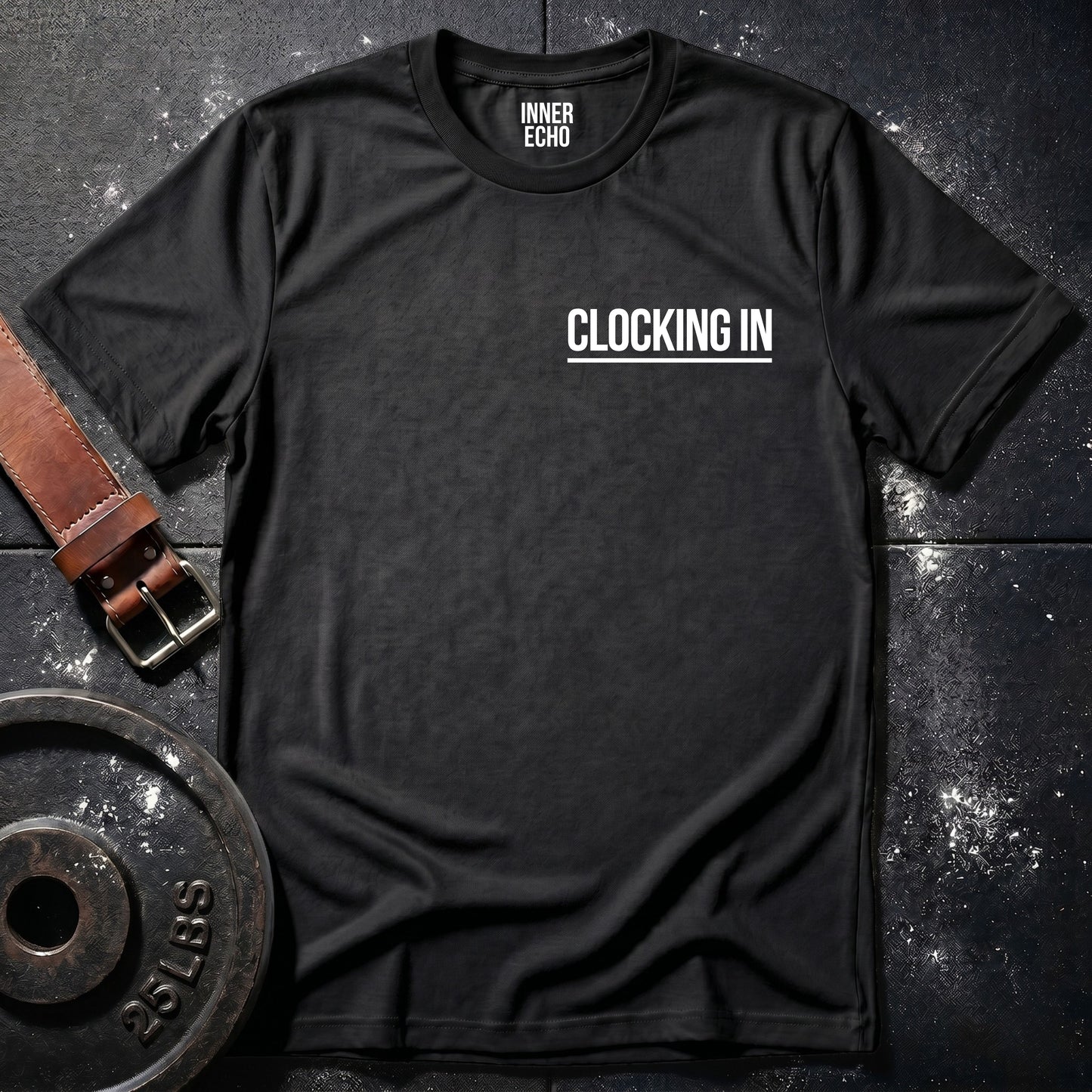 CLOCKING IN Chest Pocket — T-Shirt