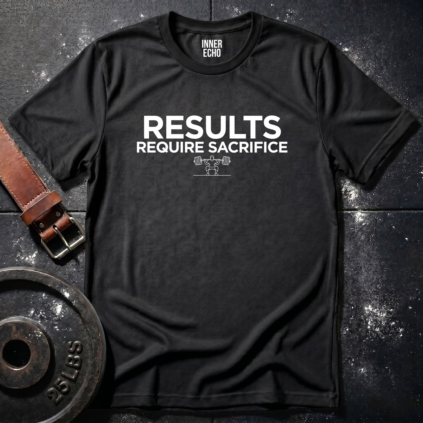 RESULTS REQUIRE SACRIFICE  — Tee