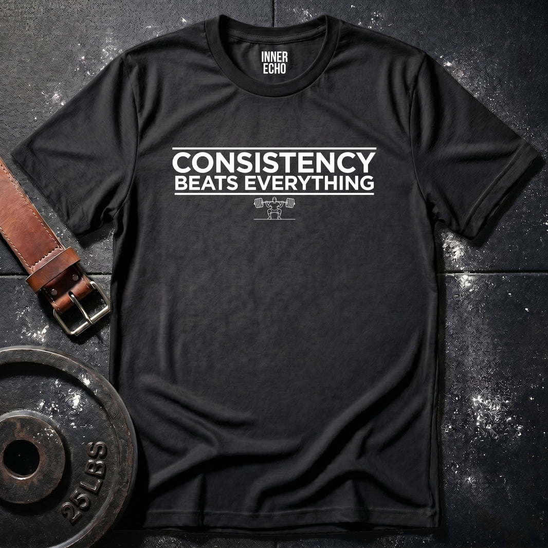 CONSISTENCY BEATS EVERYTHING — T-Shirt