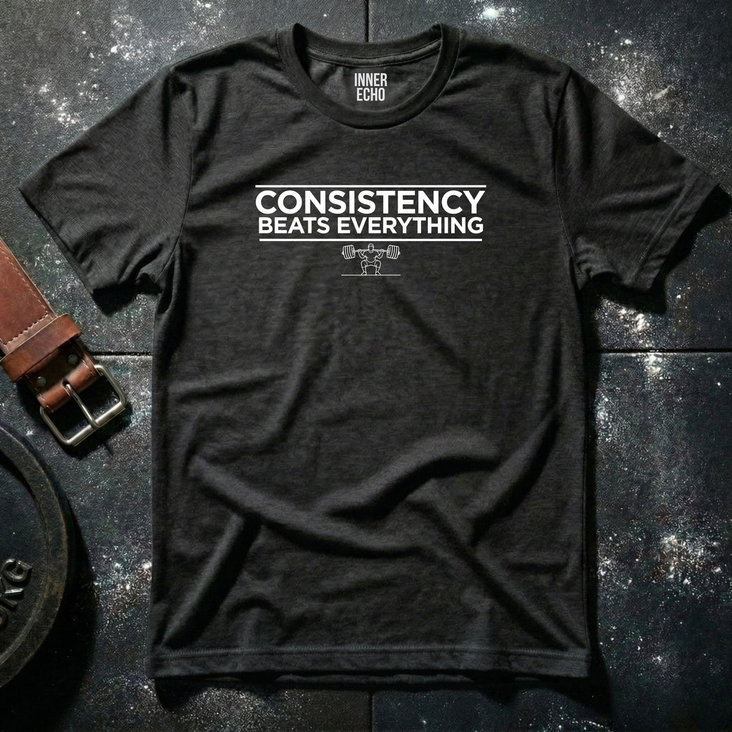 CONSISTENCY BEATS EVERYTHING — T-Shirt