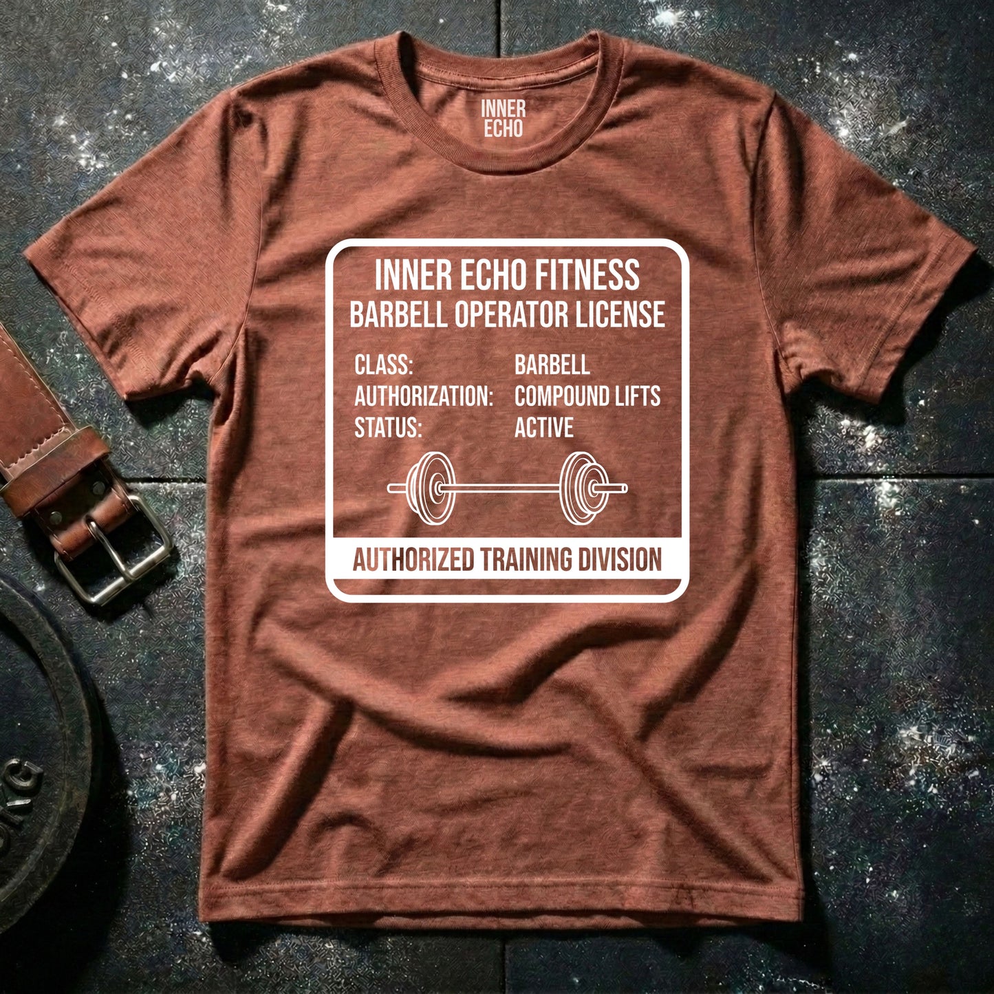 Barbell Operator License — T-Shirt