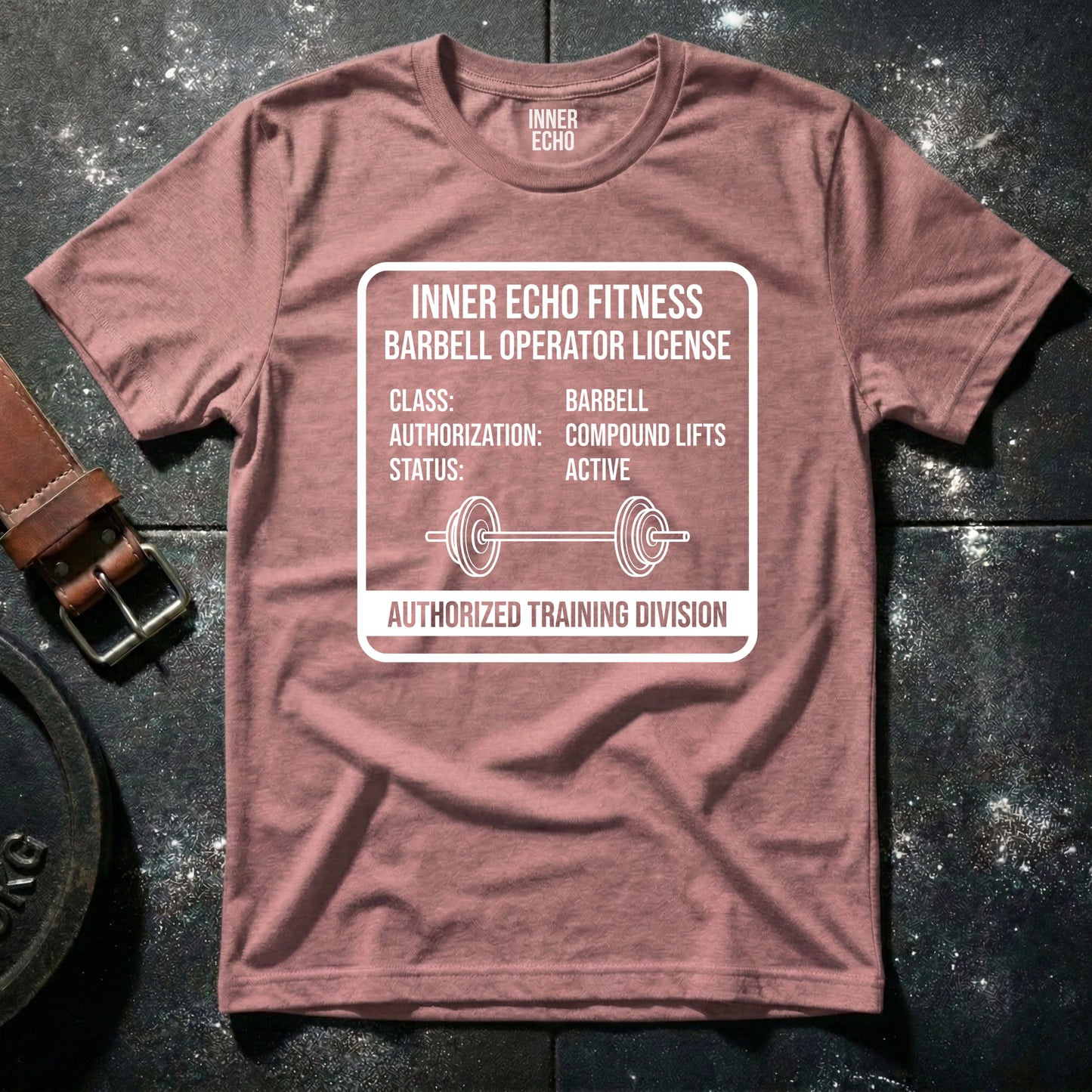Barbell Operator License — T-Shirt