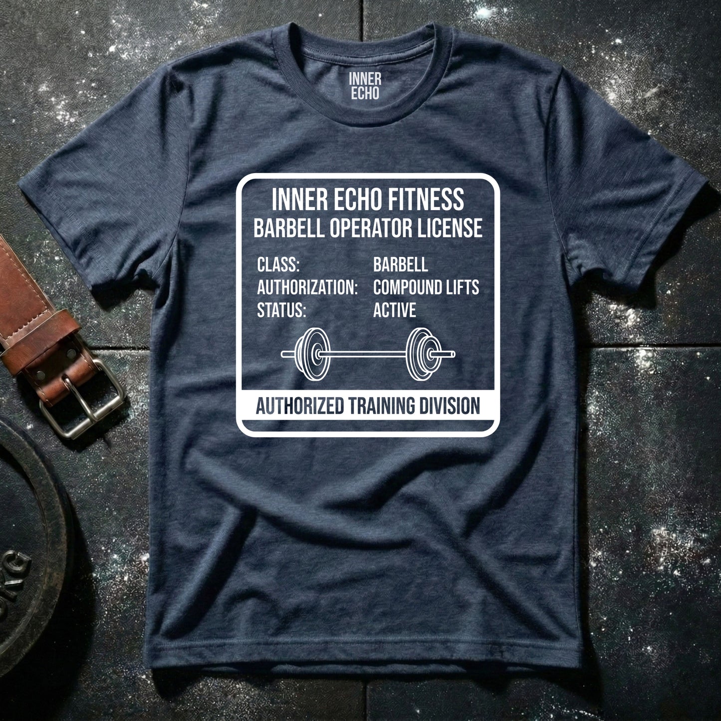 Barbell Operator License — T-Shirt