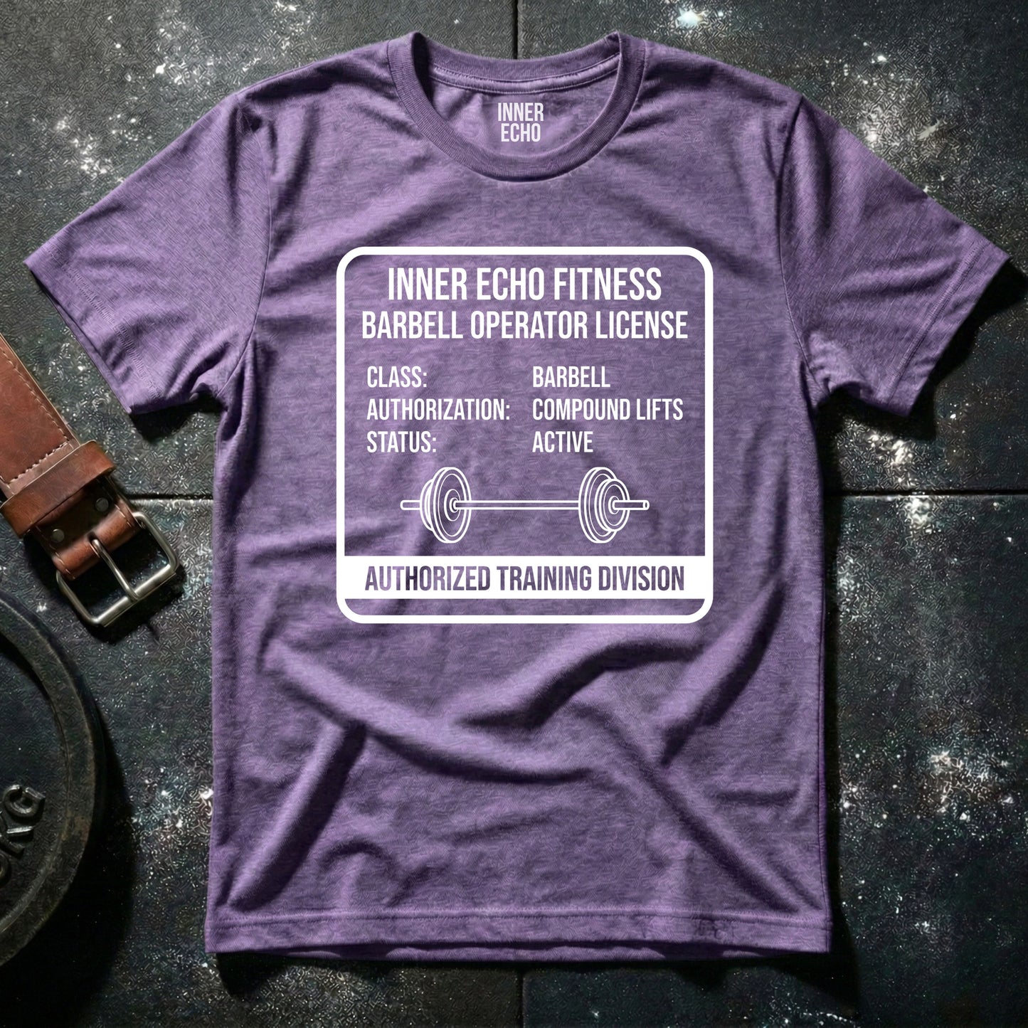 Barbell Operator License — T-Shirt