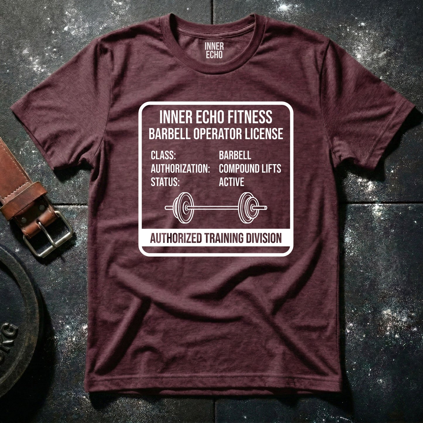Barbell Operator License — T-Shirt