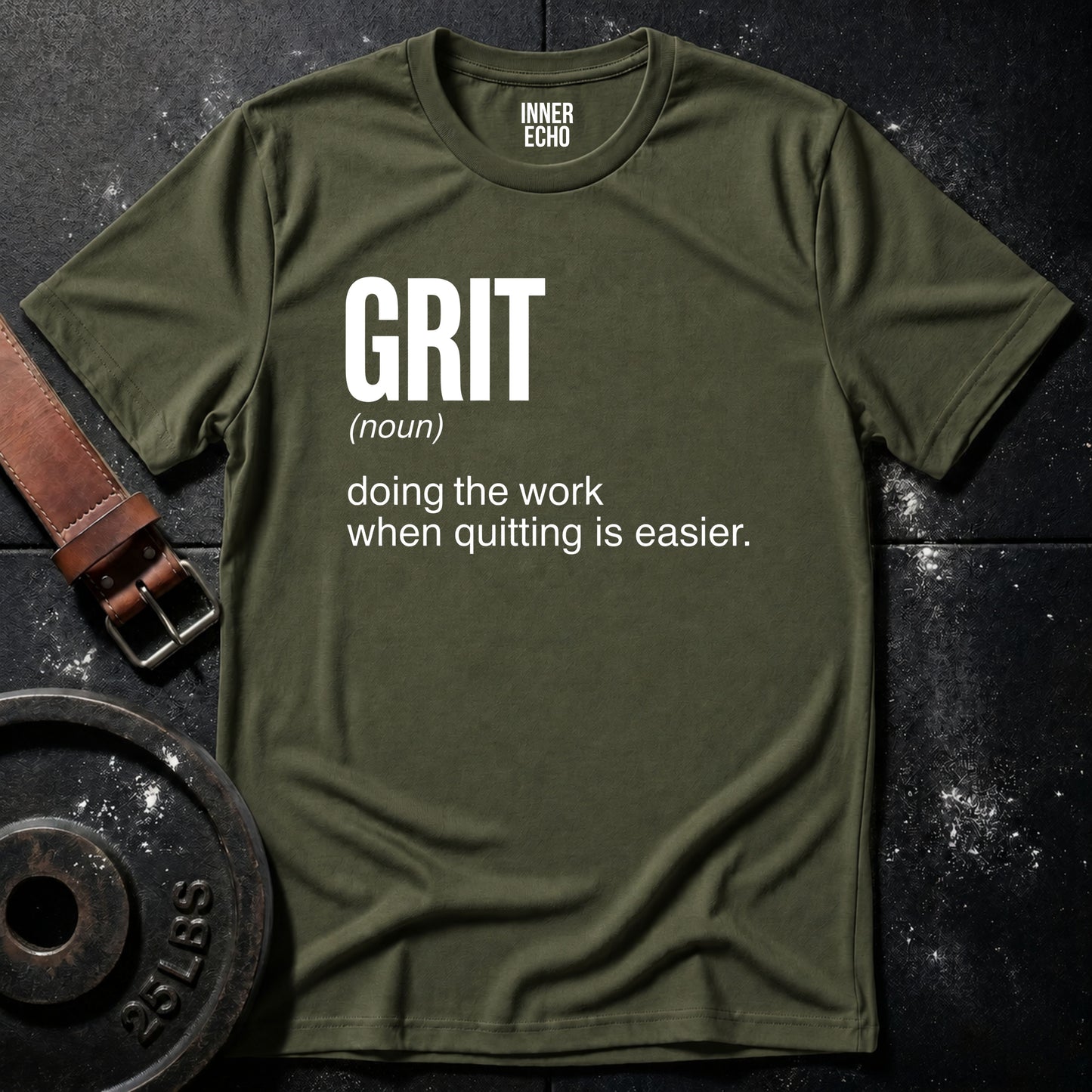 GRIT (noun) — Tee