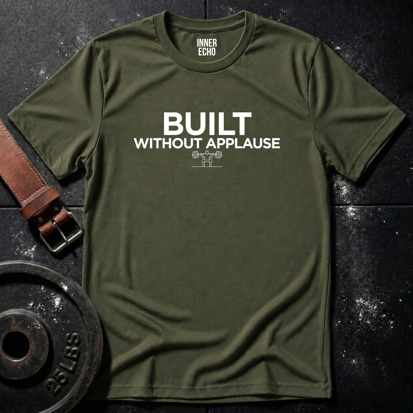 BUILT WITHOUT APPLAUSE — Tee