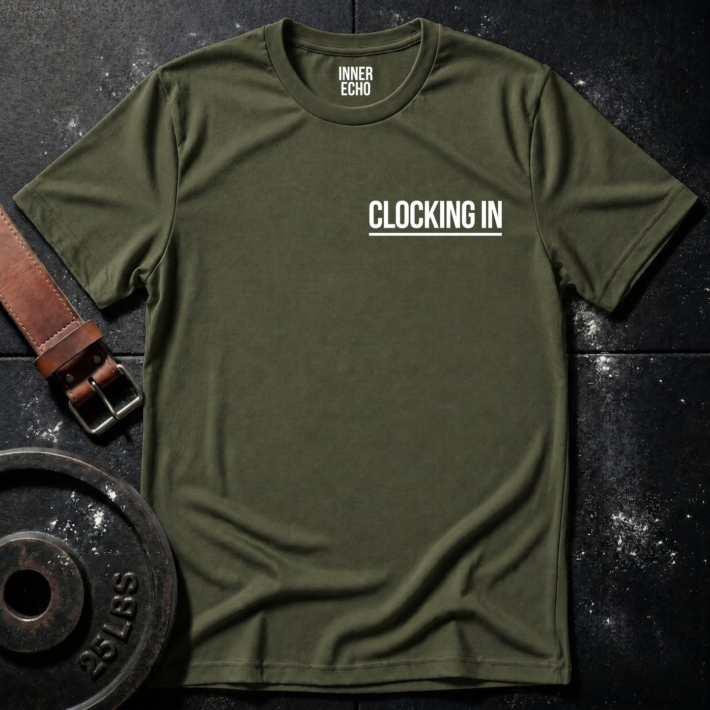 CLOCKING IN Chest Pocket — T-Shirt