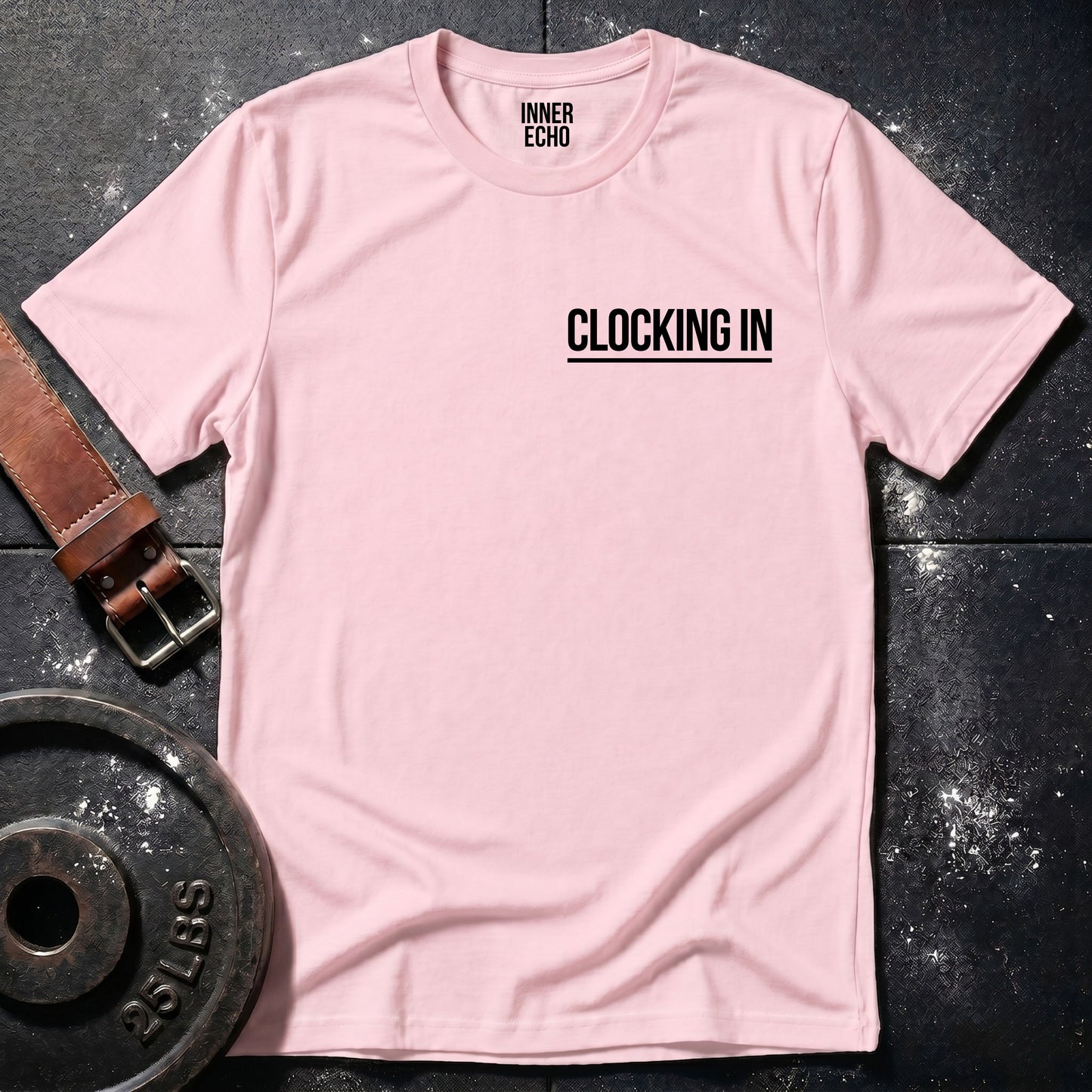 CLOCKING IN Chest Pocket — T-Shirt